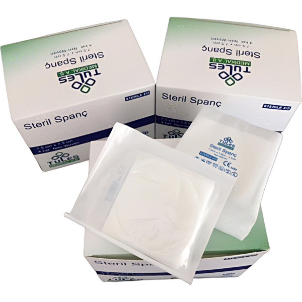 Tules Steril Spanç- Non-Woven Kompress Bez (7,5X7,5 Cm) 100'Lü - Görsel 2