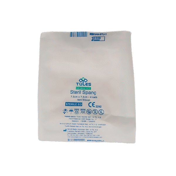 Tules Steril Spanç- Non-Woven Kompress Bez (7,5X7,5 Cm) 100'Lü - Görsel 3